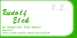 rudolf elek business card